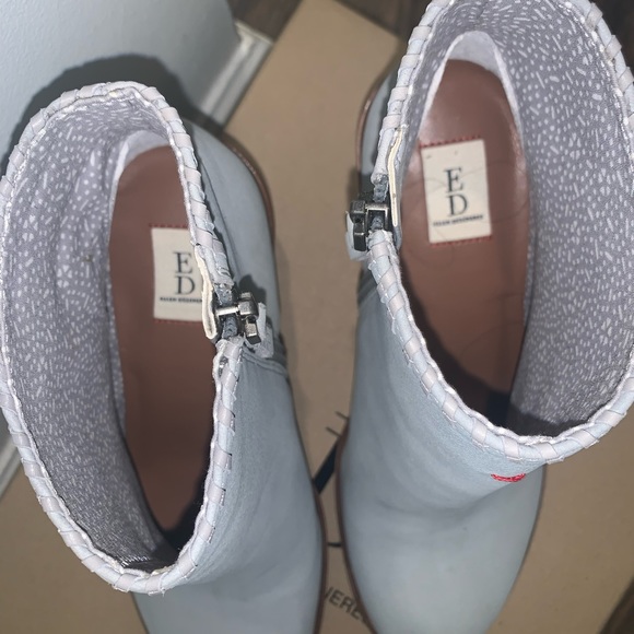 Ellen DeGeneres Leather Ankle Boots Susumu Gravel Gray Size 8 - Picture 6 of 13